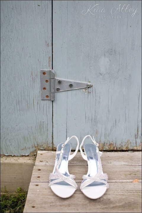 wedding day photography vestal ny bride shoes heels sparkly