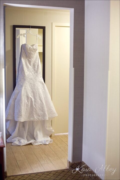 Elegant Wedding Photography Binghamton NY Getting Ready Holiday Inn Bridal Prep Gown