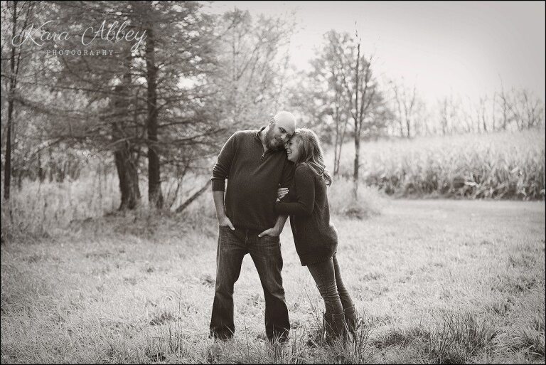 Outdoor fun fall engagement session Roba Family Farms Dalton, PA woods rustic