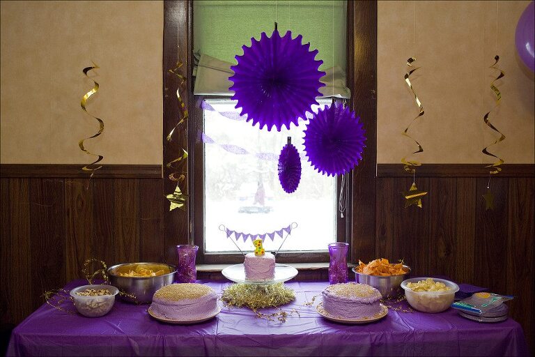Braelynn's First Birthday Party Purple and Gold Theme Irwin, PA