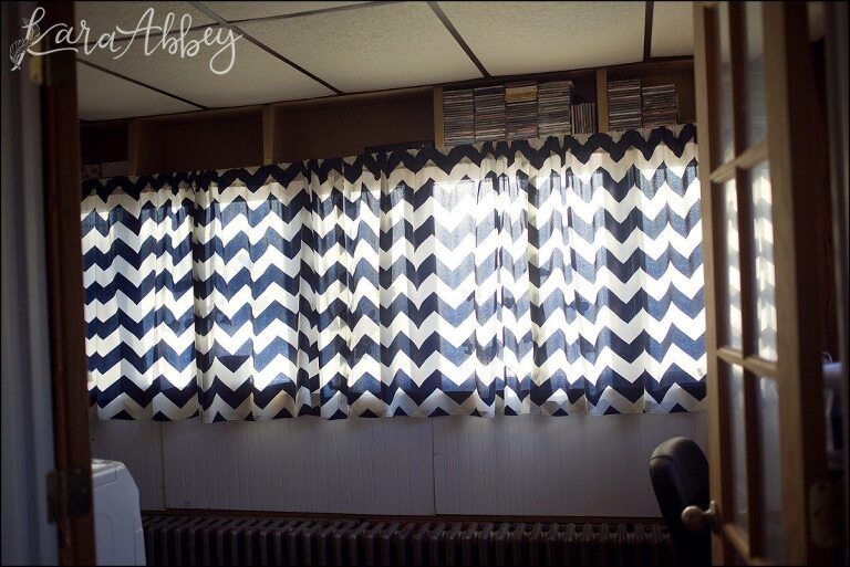 Sewing Project Chevron Navy and White Curtains Irwin, PA