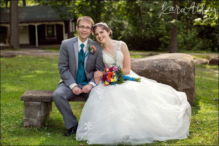 Mt. Pleasant, PA Summer Teal & Orange Fun Wedding by Kara Abbey Photography in Irwin, PA