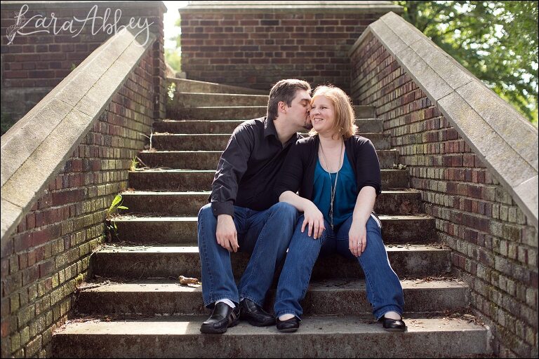 Summer Relaxed Engagement Photos at Mellon Park in Pittsburgh PA by Kara Abbey Photography in Irwin, PA