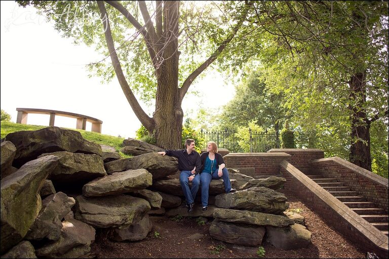 Summer Relaxed Engagement Photos at Mellon Park in Pittsburgh PA by Kara Abbey Photography in Irwin, PA
