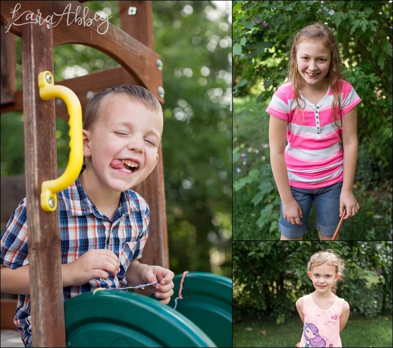 Outdoor Backyard Summer 1 Year Old Portraits by Kara Abbey Photography in Irwin, PA