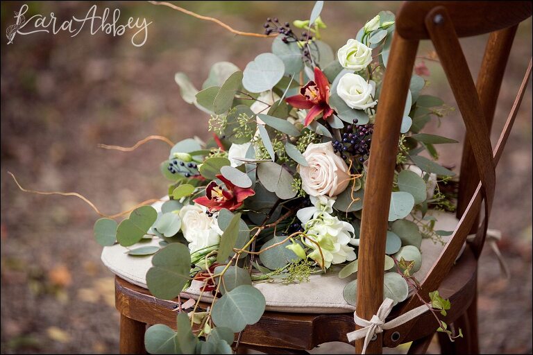 Burgundy & Fall Inspired Wedding Bouquet by Blooms Florist | by Kara Abbey Photography in Irwin, PA