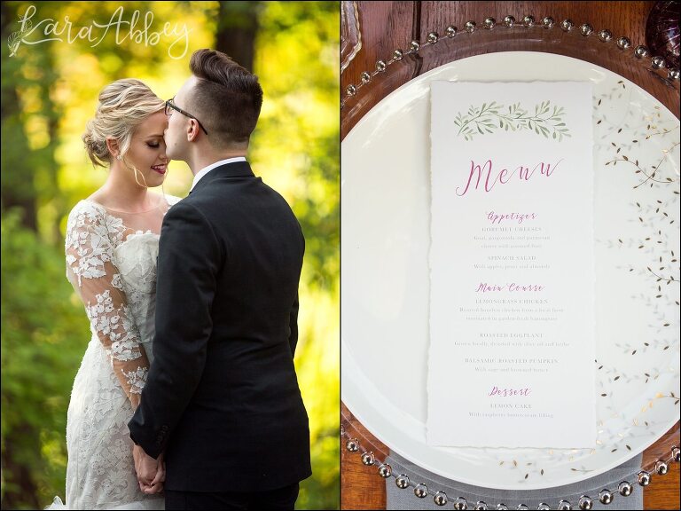 Burgundy & Fall Inspired Wedding Menu by Paper Hearts Invitations | by Irwin, PA Wedding Photographer