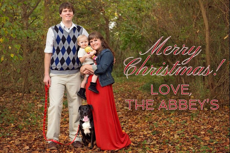 Merry Christmas from Irwin, PA Wedding Photographer Kara Abbey & her Family