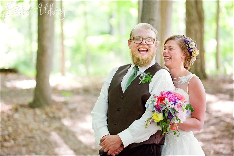 Laughing Bride & Groom by Irwin, PA Wedding Photographer