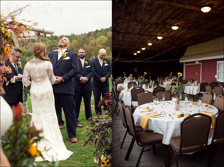 Rustic Fall Ceremony by Irwin, PA Wedding Photographer