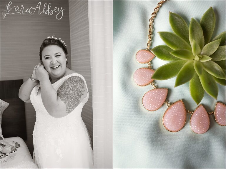 Bridal Prep with Succulents by Irwin, PA Wedding Photographer