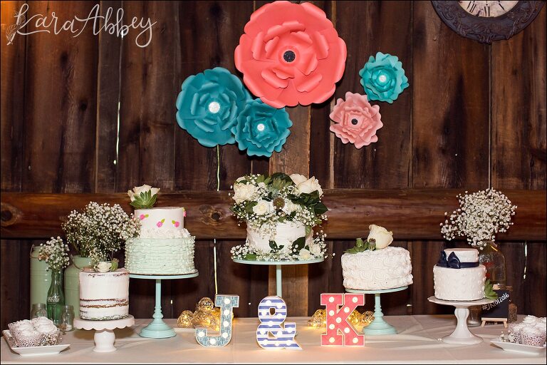 Cake Display by Irwin, PA Wedding Photographer