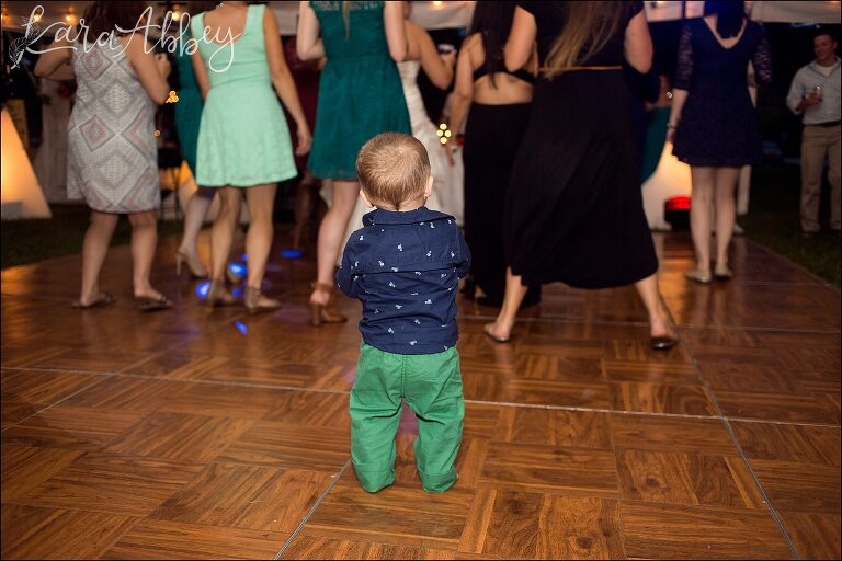 Little Boy Watching Reception Dancing by Irwin, PA Wedding Photographer