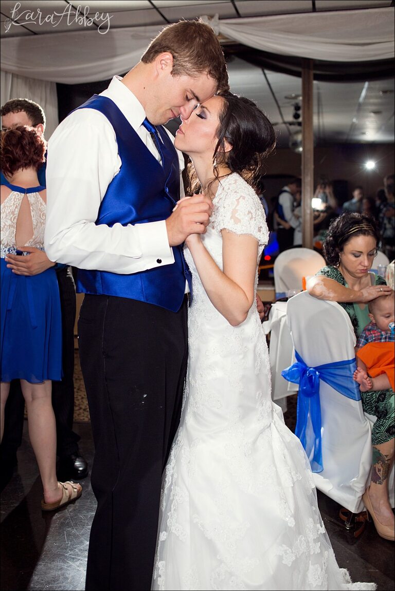 Lakeview Reception Bride & Groom Kiss by Irwin, PA Wedding Photographer