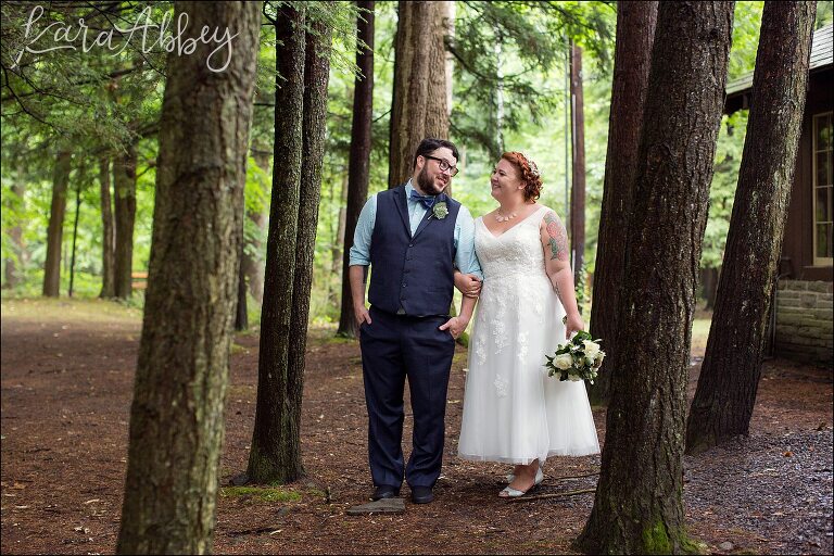 Bride & Groom Portrait in the Woods by Irwin, PA Wedding Photographer