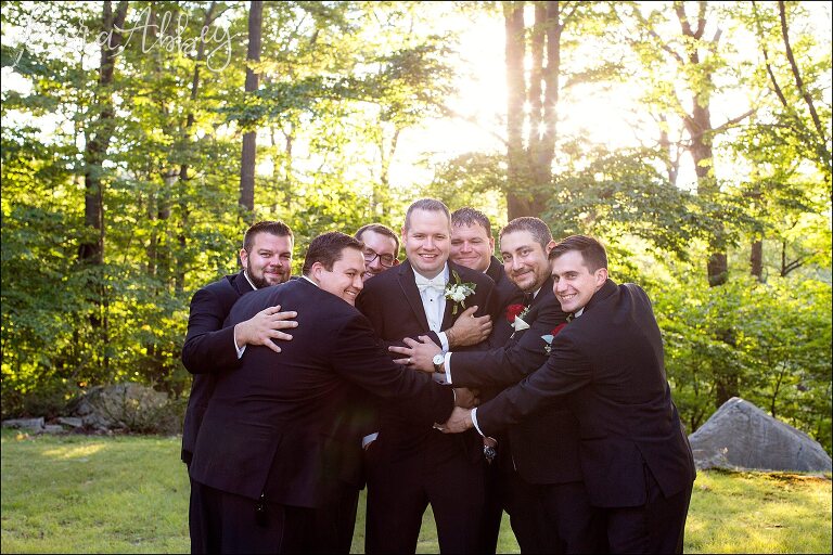 Groom and Groomsmen Portrait at Seven Springs by Irwin, PA Wedding Photographer
