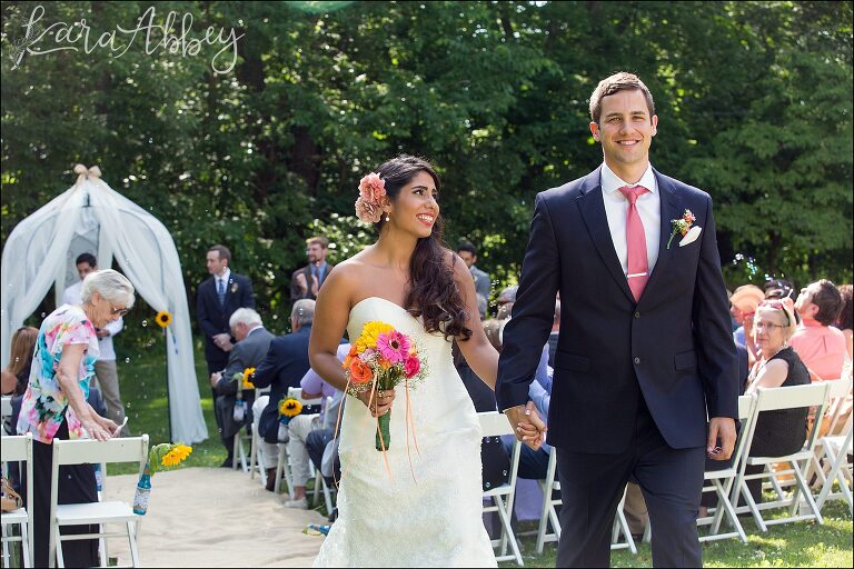 Bride & Groom Recessional by Irwin, PA Wedding Photographer