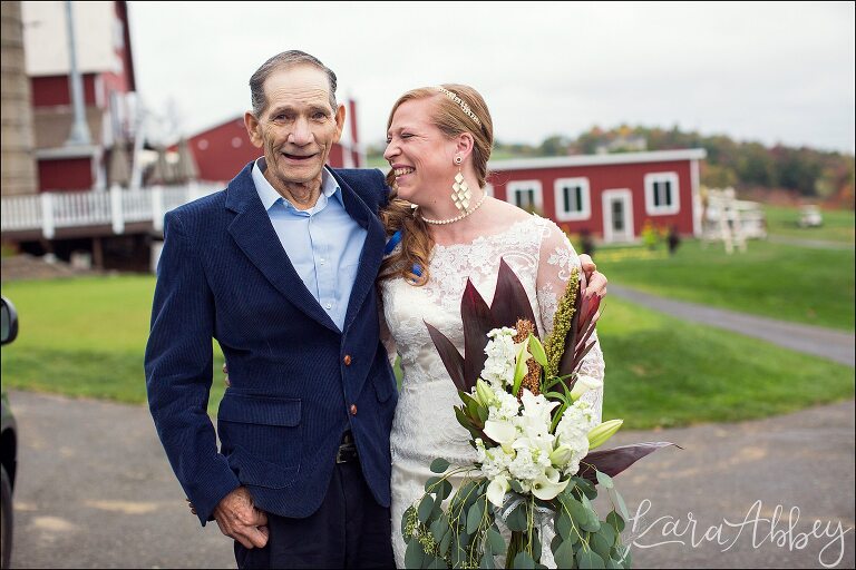 Bride with her Grandfather by Irwin, PA Wedding Photographer