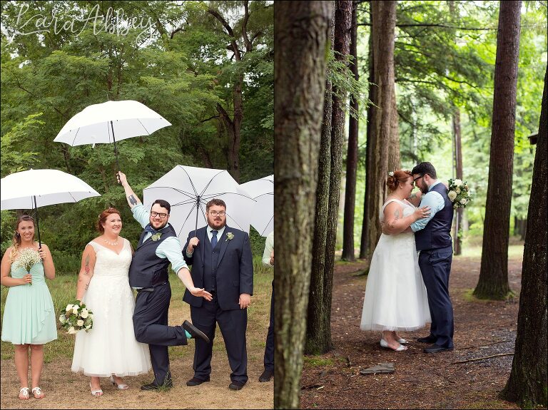 Bride & Groom Portrait in the Woods by Irwin, PA Wedding Photographer