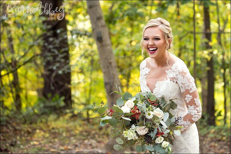 Laughing Bridal Portrait by Irwin, PA Wedding Photographer