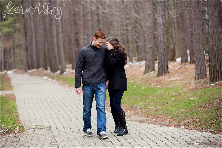 Winter Proposal Photography at Twin Lakes Park in Greensburg, PA