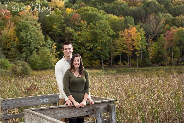 Outdoor Fall Engagement Photography by Irwin, PA Wedding Photographer