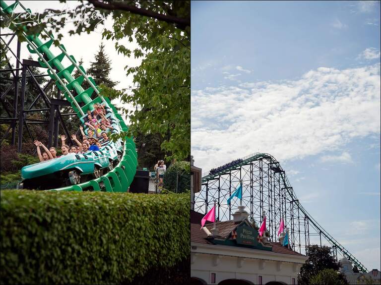 Phantom's Revenge Roller Coaster at Kennywood Park in Pittsburgh, PA
