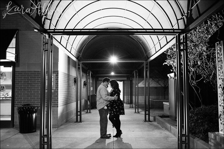 Station Square Engagement Photos at Night by Pittsburgh, PA Wedding Photographer
