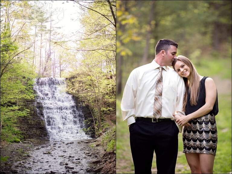 Waterfall Engagement Photos by Irwin, PA Wedding Photographer