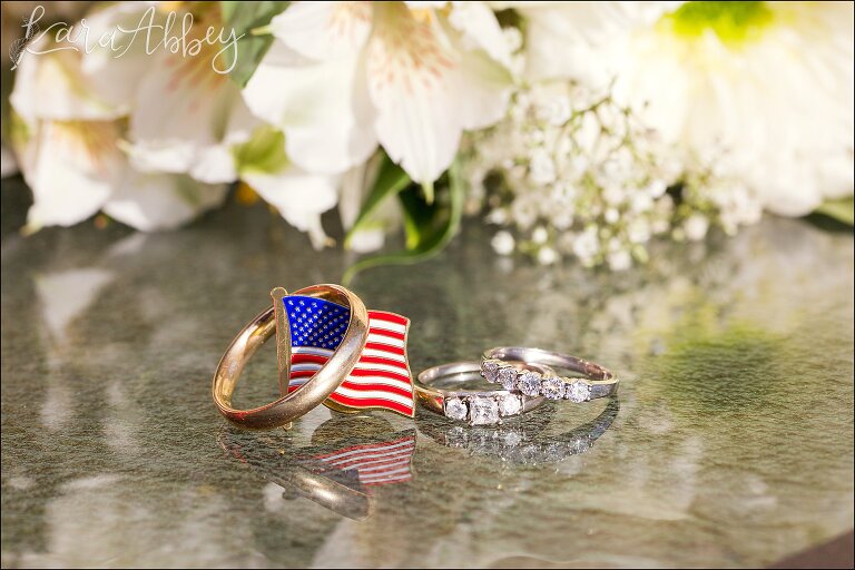 Burgundy & Navy Spring Wedding Inspiration - American Flag Rings