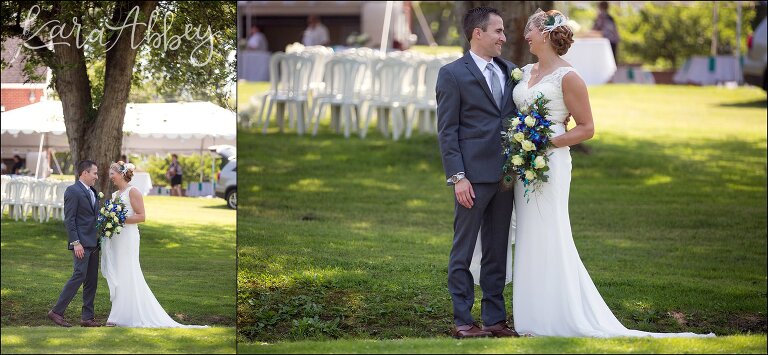 Summer Backyard Intimate Wedding - First Look - in Irwin, PA