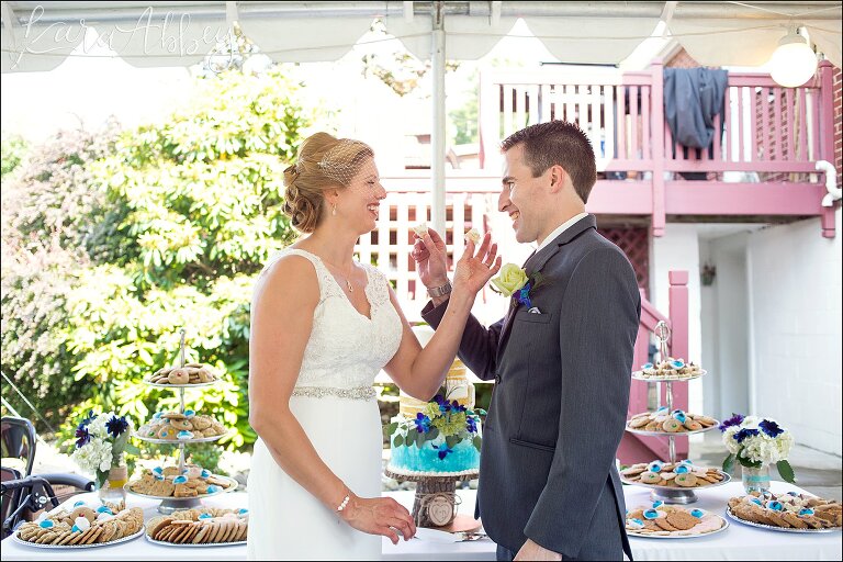 Summer Backyard Intimate Wedding Reception in Irwin, PA