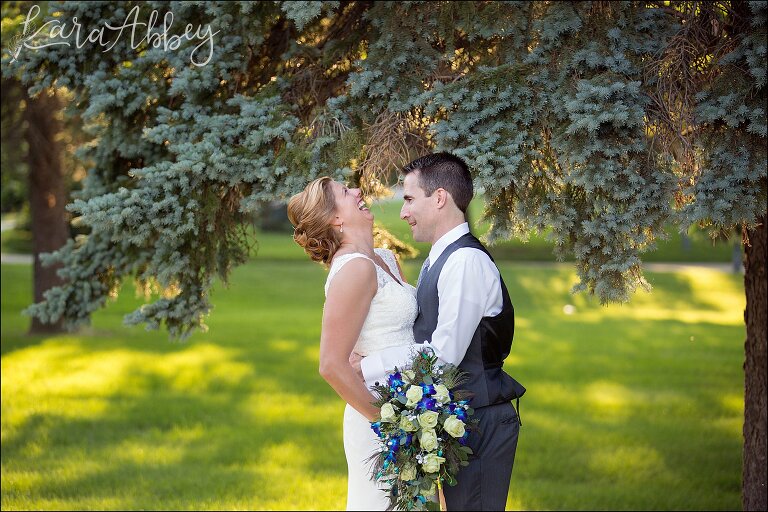 Summer Backyard Intimate Wedding - Golden Hour Bride & Groom Portraits in Irwin, PA