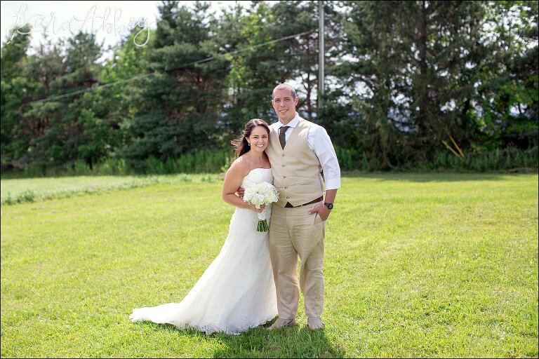 Mountaintop Summer Backyard Wedding - Bride & Groom Portrait