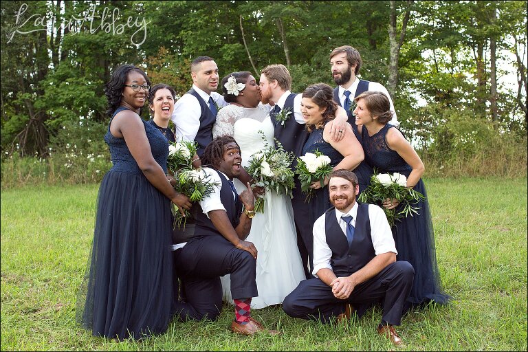 Summer Backyard Navy Wedding - Bridal Party