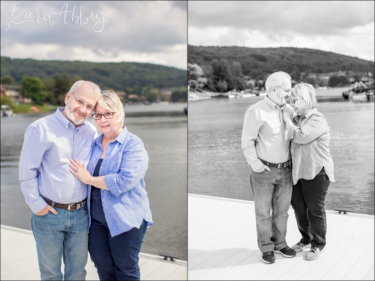40th Anniversary Portraits on the dock at Deep Creek Lake, MD