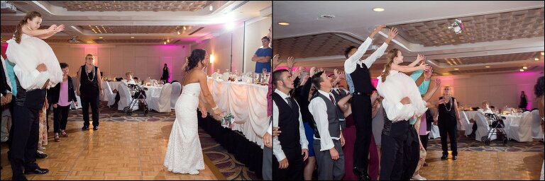 The Radisson in Corning, NY Wedding Reception - Unique Bouquet Toss