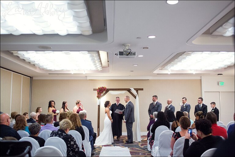 Hotel Wedding Ceremony by Irwin, PA Wedding Photographer