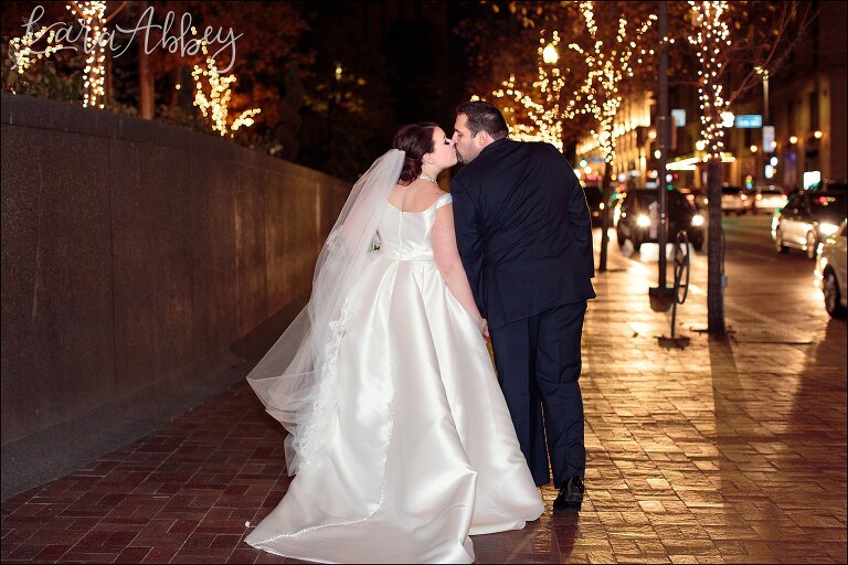 Winter Rose Gold DoubleTree Hotel Wedding in Downtown Pittsburgh, PA
