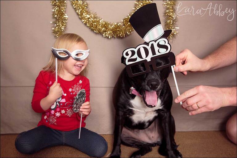 Happy New Year 2018 From Toddler & Black Lab in Irwin, PA