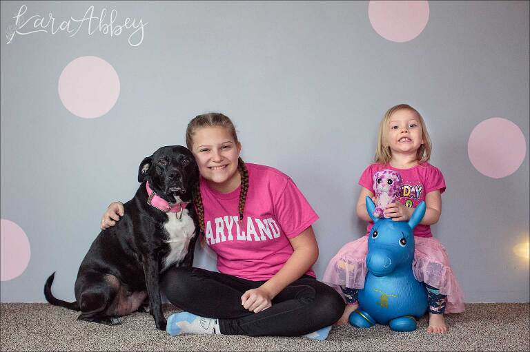 Black Lab with Toddler & PreTeen in Irwin, PA