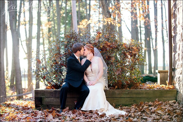 Glowy Fall Wedding Photos of Bride & Groom at Bushy Run Battlefield in Jeannette, PA