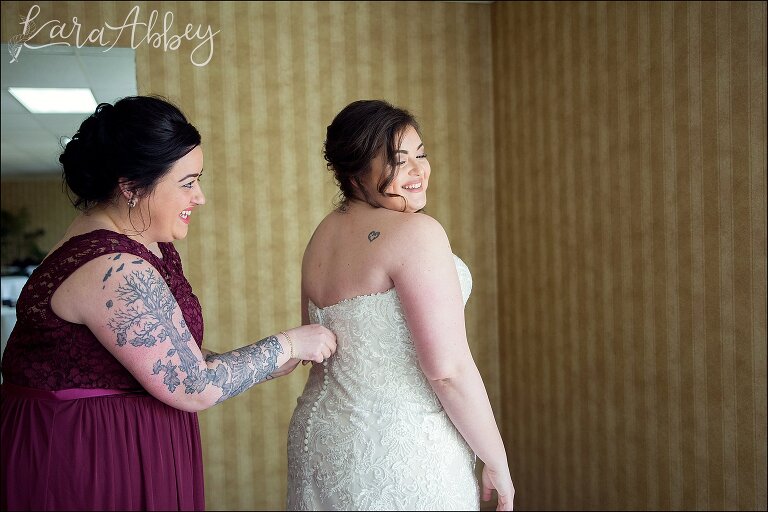 Intimate Pink Winter Wedding at The Fez in Aliquippa, PA