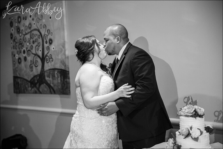 Intimate Pink Winter Wedding Reception at The Fez in Aliquippa, PA