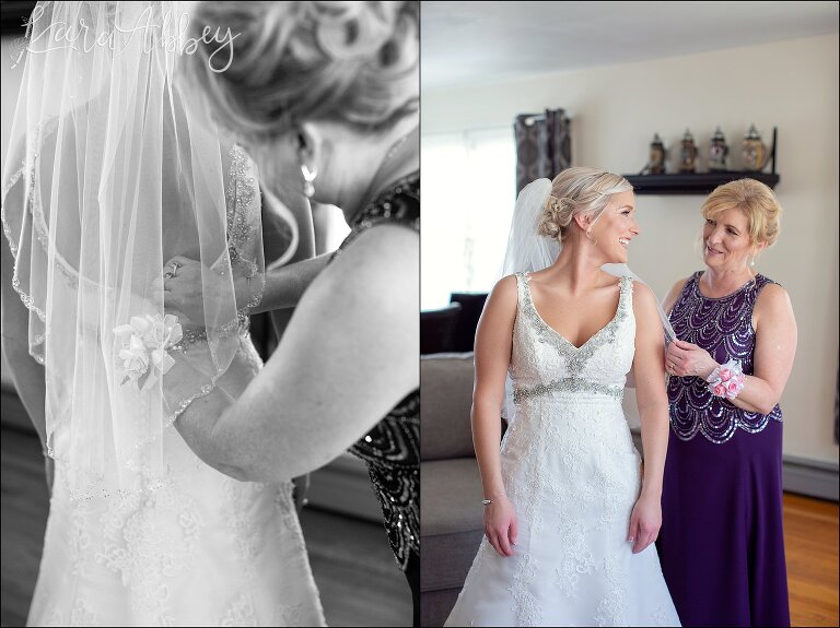 Sweet moments between a bride & her Mom getting ready on her wedding day