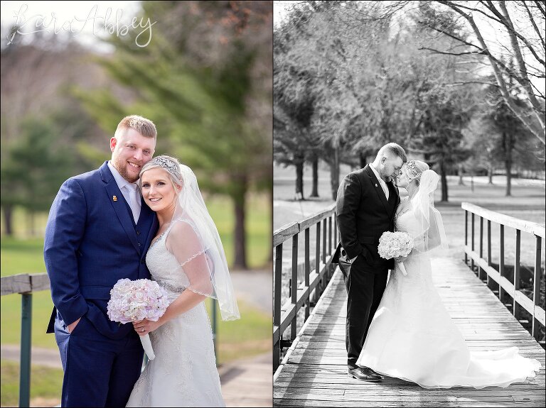 Bride & Groom Portrait on the Golf Course at the Edgewood Country Club in Drums, PA