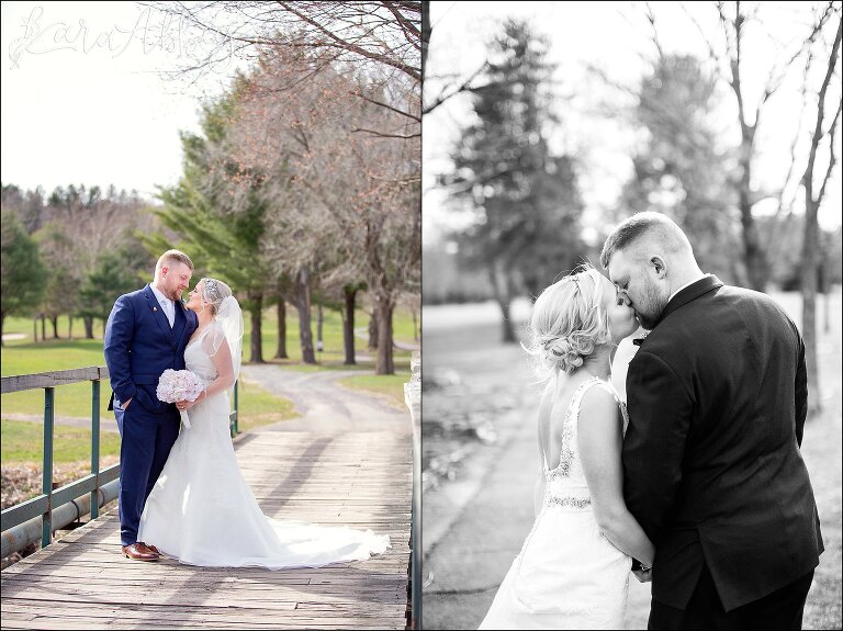 Bride & Groom Portrait on the Golf Course at the Edgewood Country Club in Drums, PA