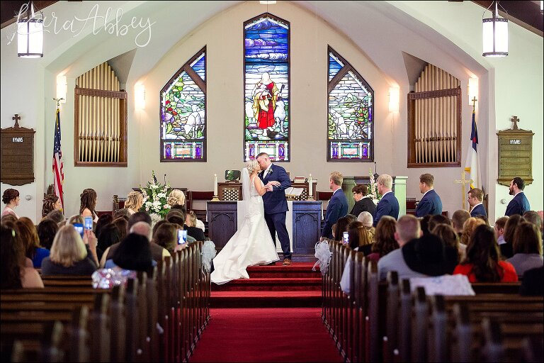 Shavertown United Methodist Church Wedding Ceremony - First Kiss