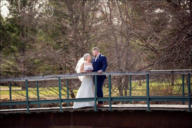 Bride & Groom Portrait on the Golf Course at the Edgewood Country Club in Drums, PA