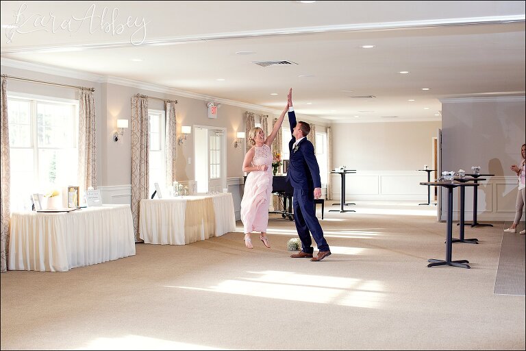 Choreographed Bridal Party Entrance into Reception at Edgewood Country Club in Drums, PA